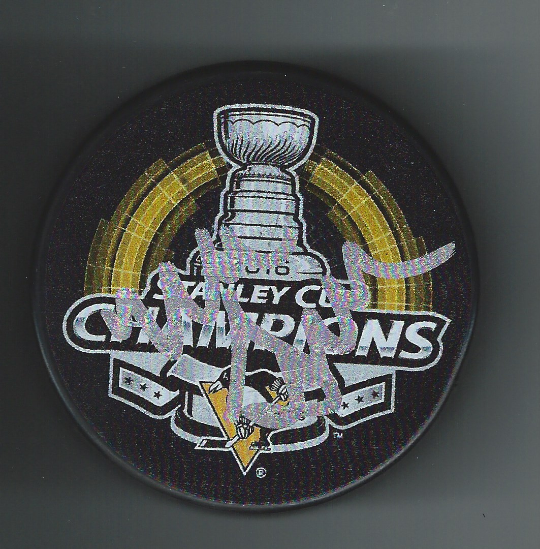 Mike Sullivan Signed Pittsburgh Penguins 2016 Stanley Cup Champions Puck