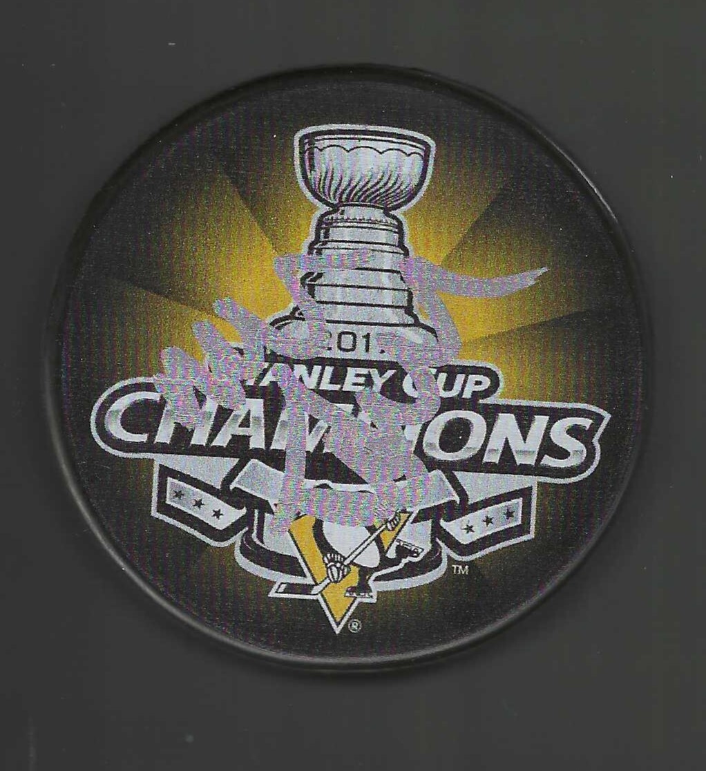 Mike Sullivan Signed Pittsburgh Penguins 2017 Stanley Cup Champions Puck