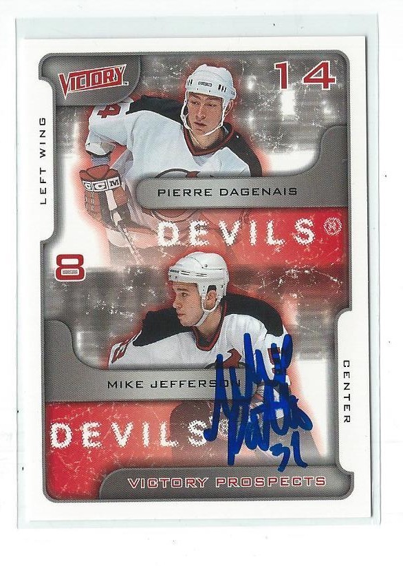 Mike Jefferson Danton Signed 2001/02 Upper Deck Victory Rookie Card #379