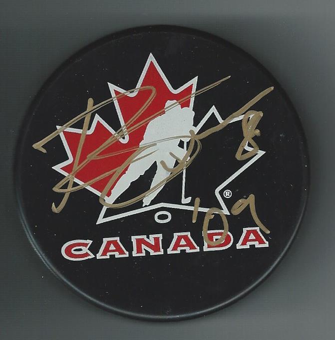Ryan Ellis Signed Canada Puck Nashville Predators Inscribed “09” World Jr Gold