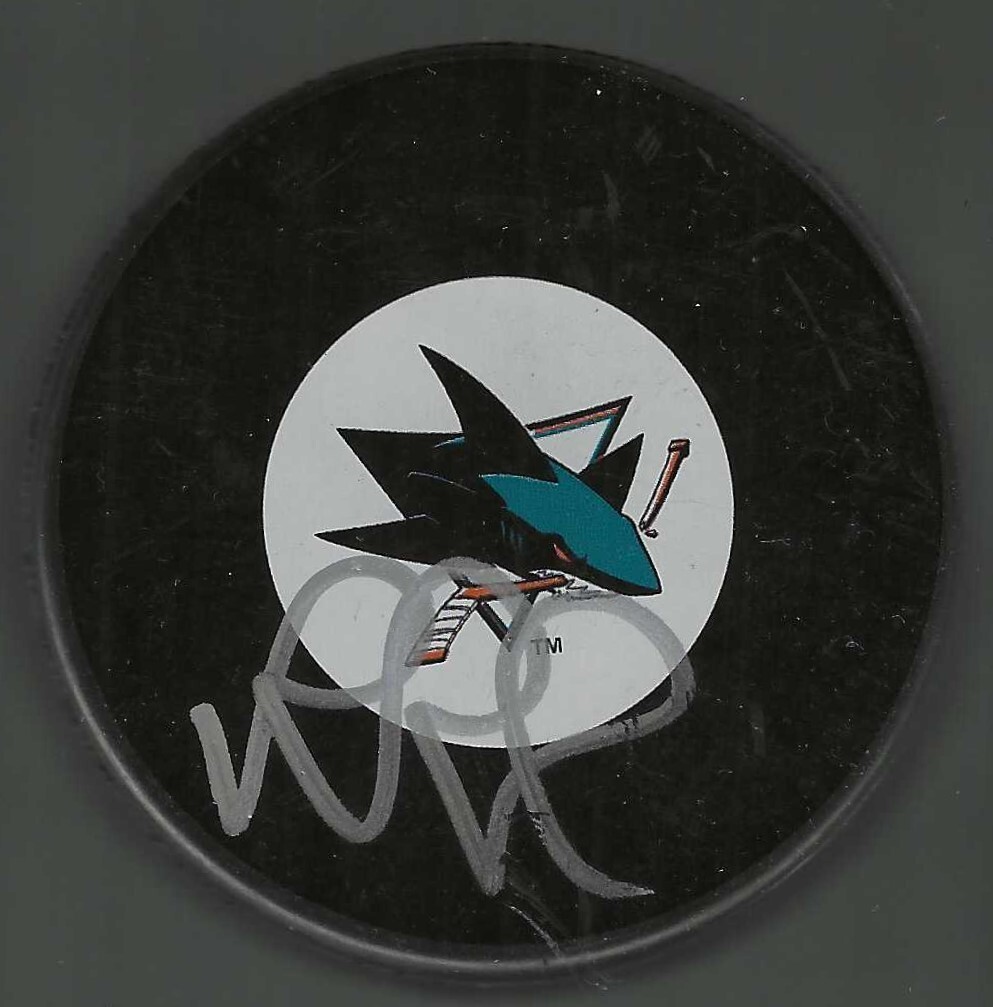 Rob Blake Signed San Jose Sharks Puck