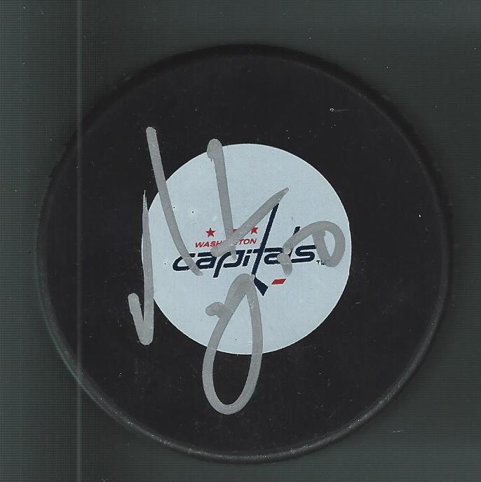 Matt Bradley Signed Washington Capitals Puck