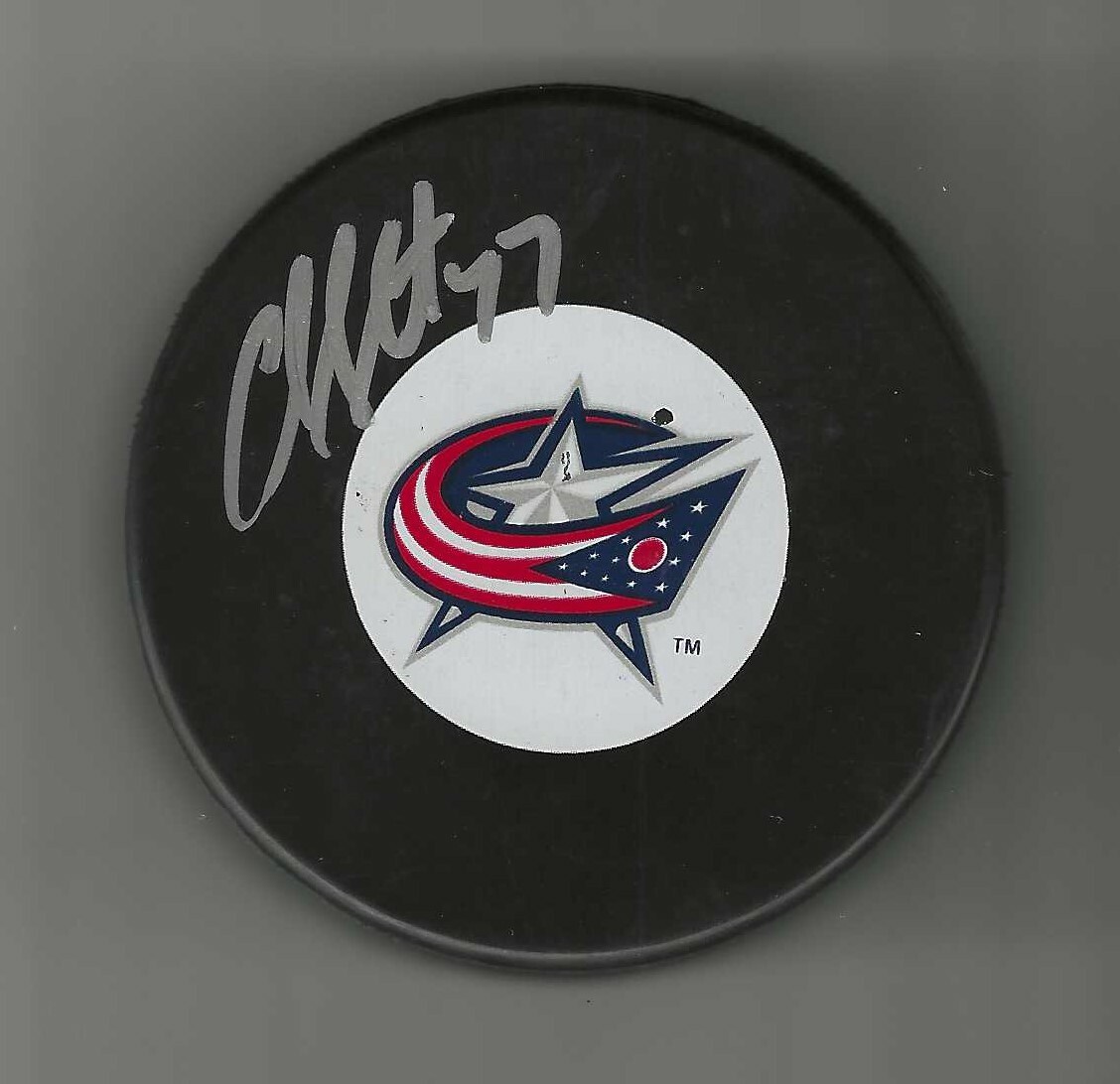 Chris Gratton Signed Columbus Blue Jackets Puck