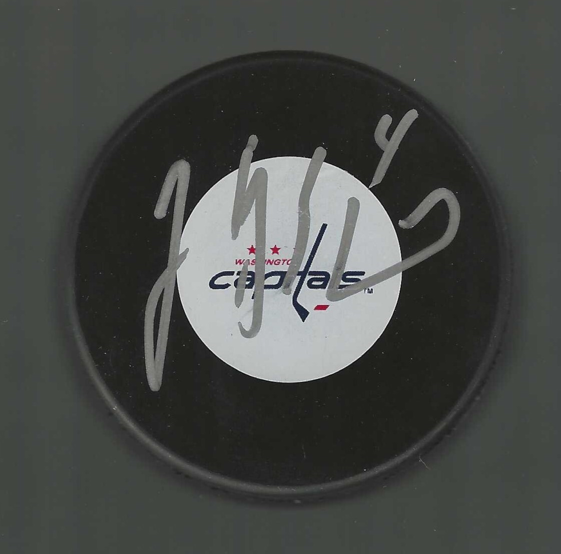 John Erskine Signed Washington Capitals Puck