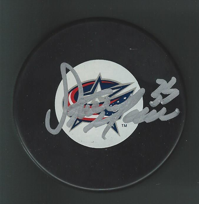 Steve Mason Signed Columbus Blue Jackets Puck Full Signature