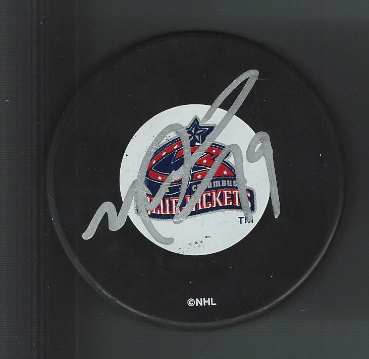 Michael Peca Signed Columbus Blue Jackets Puck