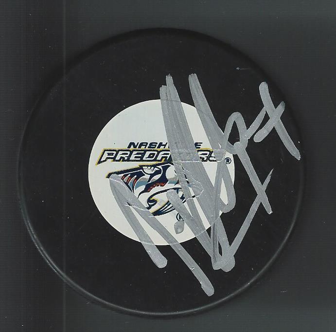 Jan Hlavac Signed Nashville Predators Puck