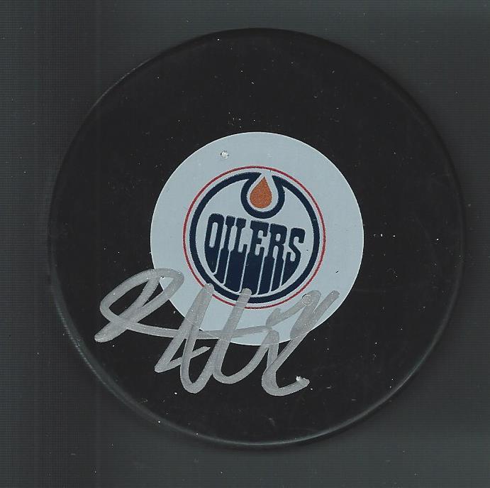 Robert Nilsson Signed Edmonton Oilers Puck