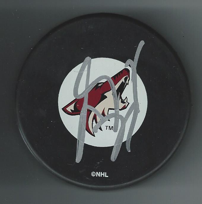 Mikael Tellqvist Signed Arizona Coyotes Puck Utah Mammoth