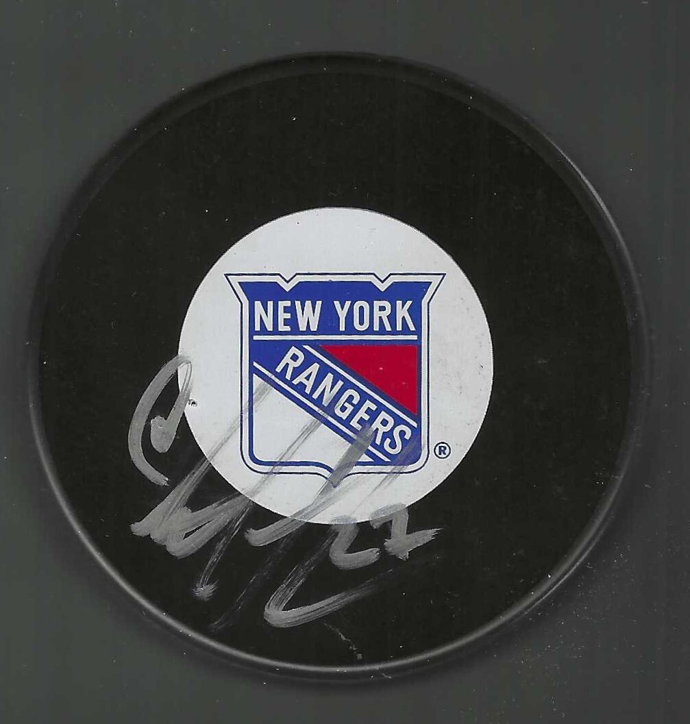 Christian Thomas Signed New York Rangers Puck