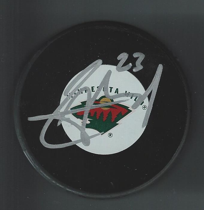 Cody Almond Signed Minnesota Wild Puck