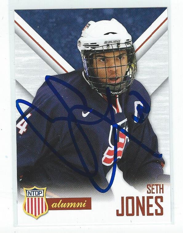 Seth Jones Signed 2015/16 USA NTDP Team Issued Alumni Card Columbus Blue Jackets