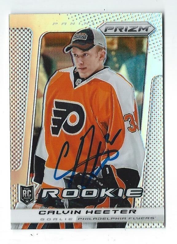 Calvin Heeter Signed 2013/14 Panini Prizm Rookie Card #375
