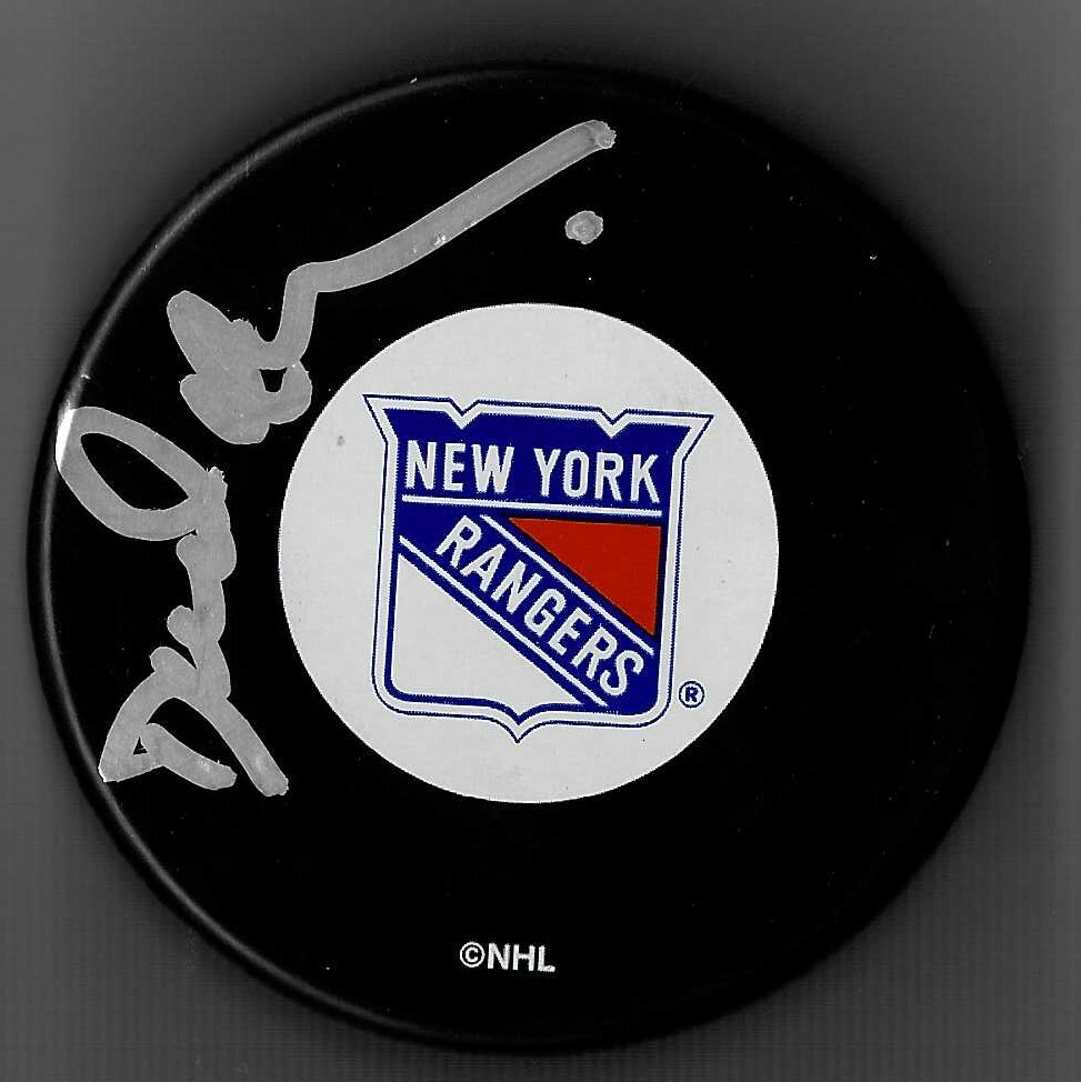 David Quinn Signed New York Rangers Puck