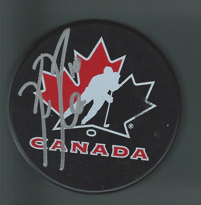 Kris Russell Signed Team Canada Puck