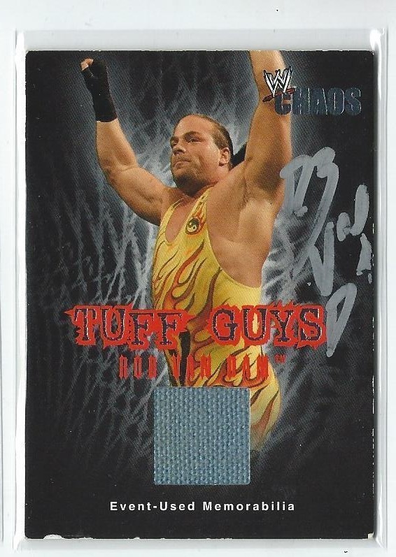 Rob Van Dam RVD Signed 2004 Fleer WWE Event Used Memorabilia Card TG-RV
