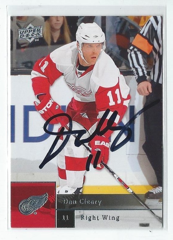 Dan Cleary Signed 2009/10 Upper Deck Card #376