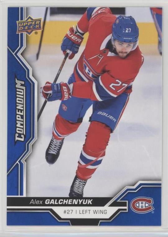 Montreal Canadiens 2018-19 Upper Deck Compendium Blue Parallel Card Team Set
