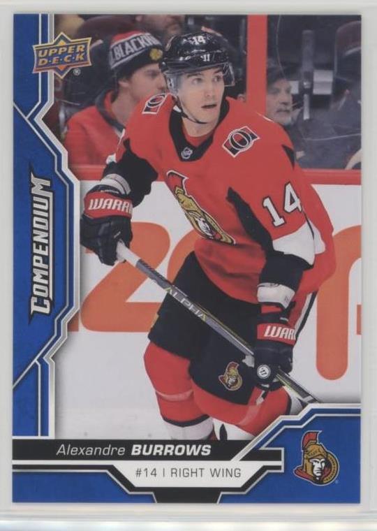 Ottawa Senators 2018-19 Upper Deck Compendium Blue Parallel Card Team Set