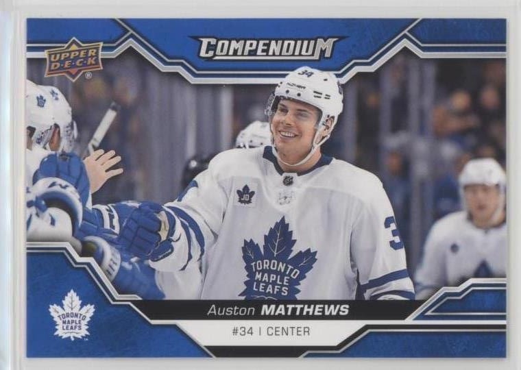 Toronto Maple Leafs 2018-19 Upper Deck Compendium Blue Parallel Card Team Set