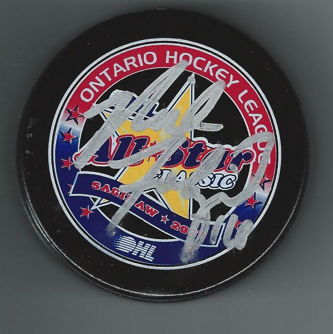 Nick Foligno Signed 2007 OHL All Star Game Official Puck Columbus Blue Jackets