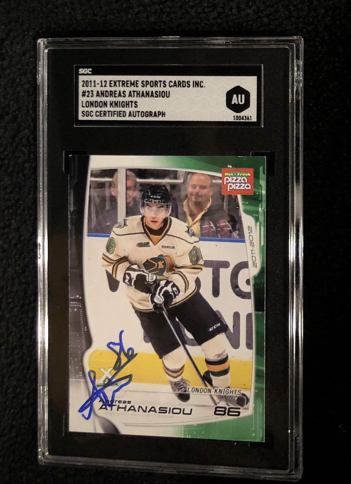 ANDREAS ATHANASIOU SIGNED LONDON KNIGHTS CARD SGC AUTHENTICATED AU1004361