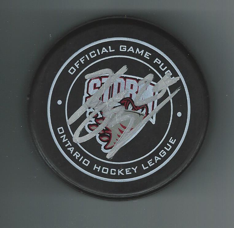 Tag Bertuzzi Signed Guelph Storm Official Game Puck