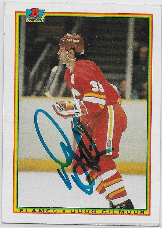Doug Gilmour Signed 1990-91 Bowman Card #96 Calgary Flames