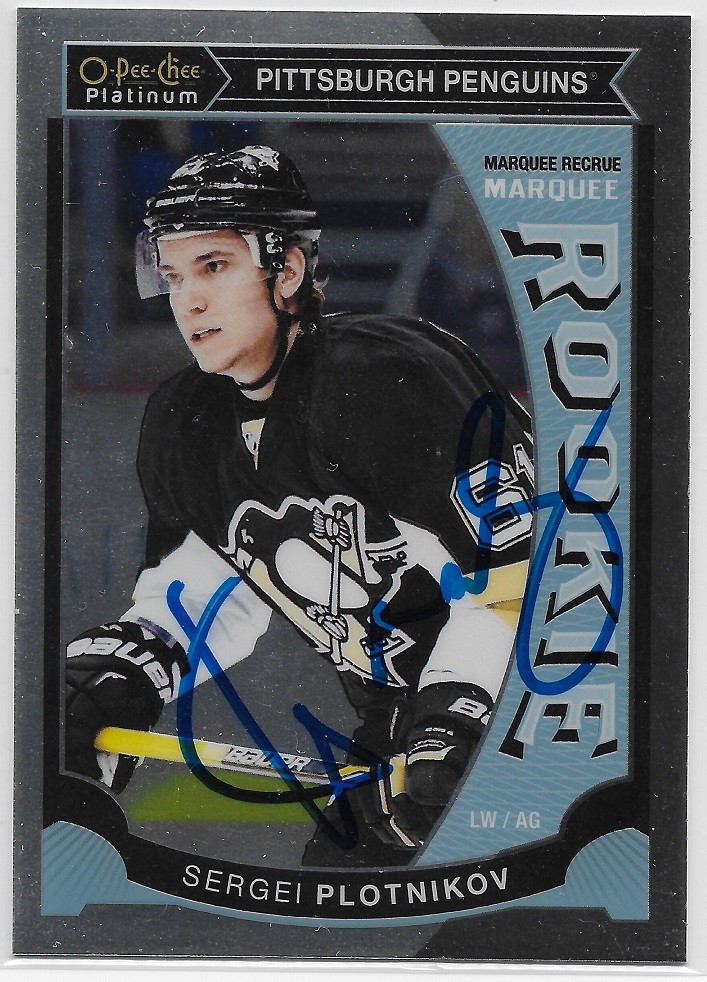 Sergei Plotnikov Signed 2015-16 O-Pee-Chee Chrome #M22 Pittsburgh Penguins