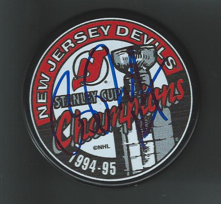 Brian Rolston Signed New Jersey Devils 1995 Stanley Cup Champions Puck
