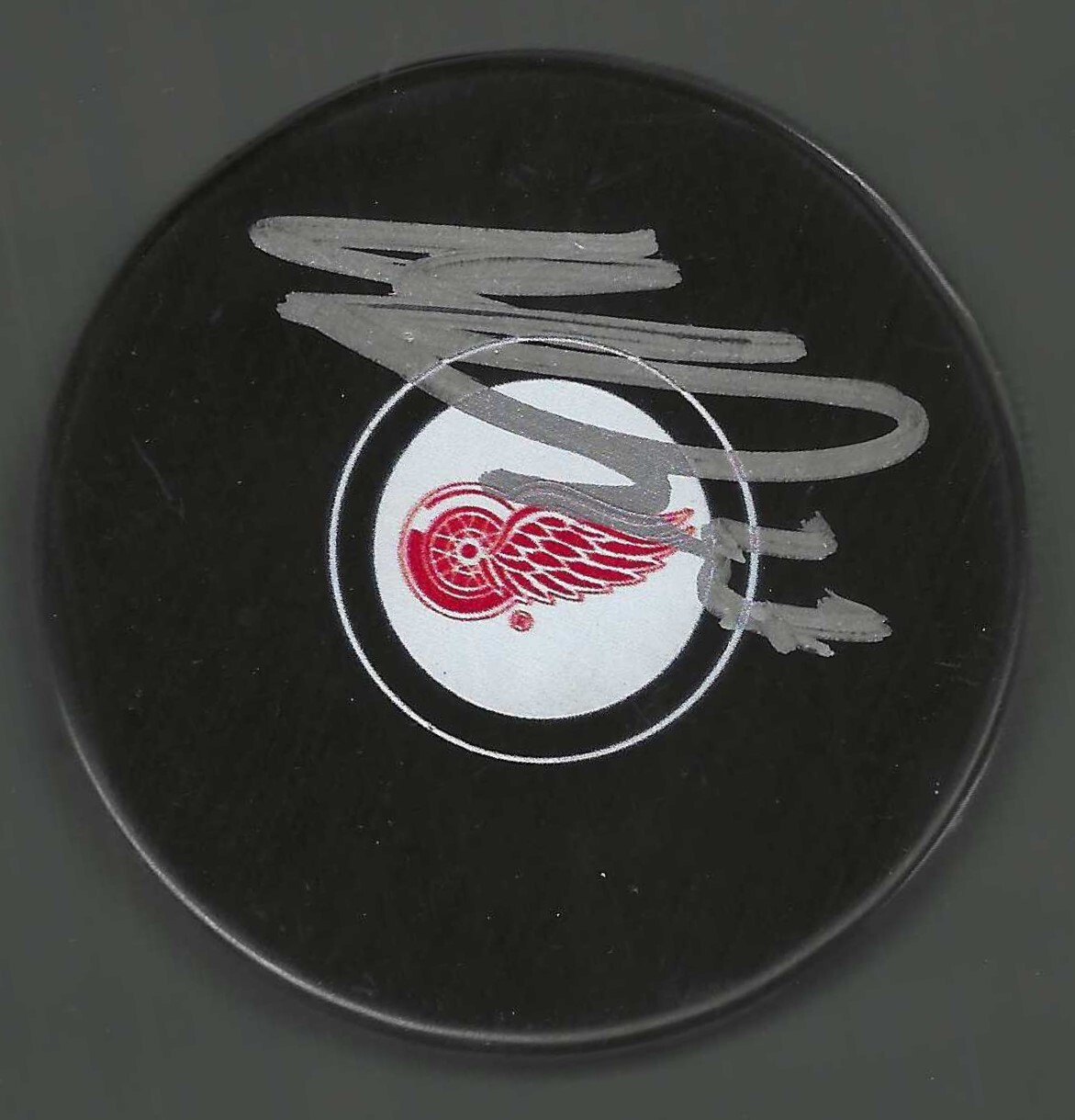 Michael Rasmussen Signed Detroit Red Wings Puck