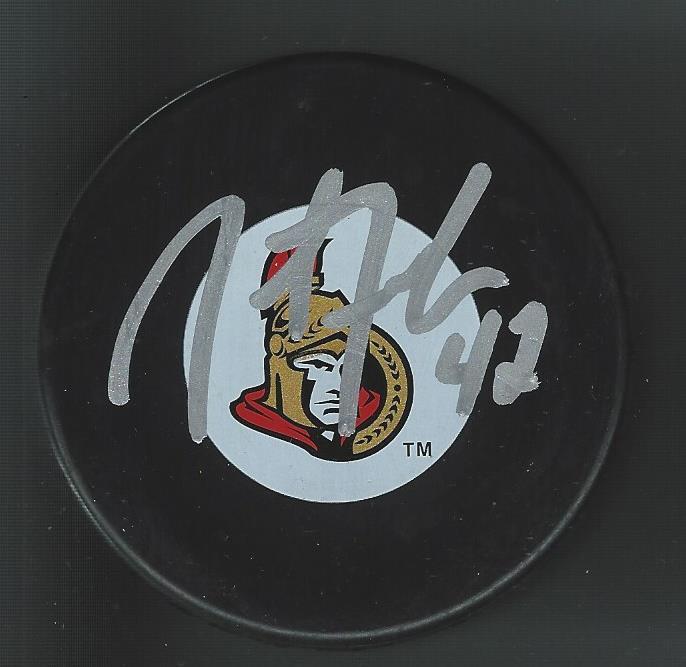 Justin Falk Signed Ottawa Senators Puck