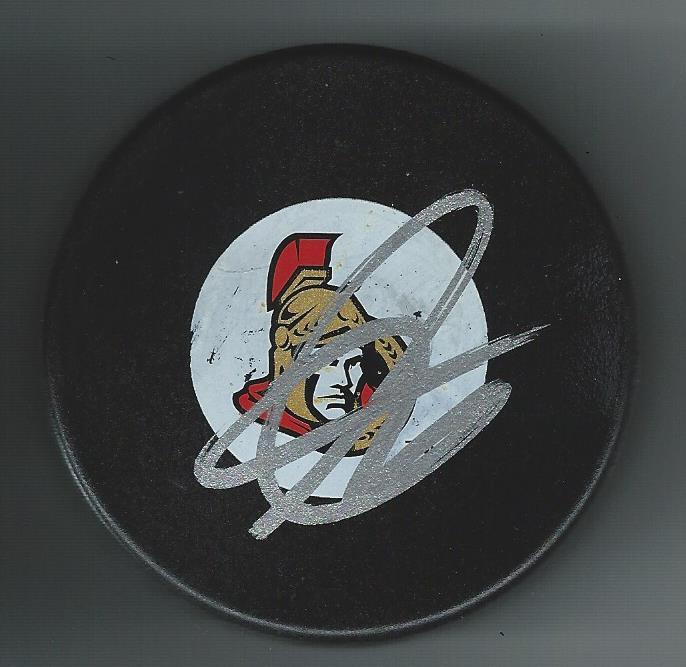 Maxime Lajoie Signed Ottawa Senators Puck