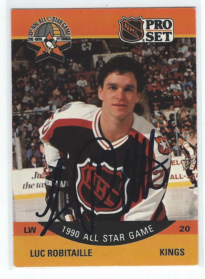 Luc Robitaille Signed 1990/91 Pro Set Card #341