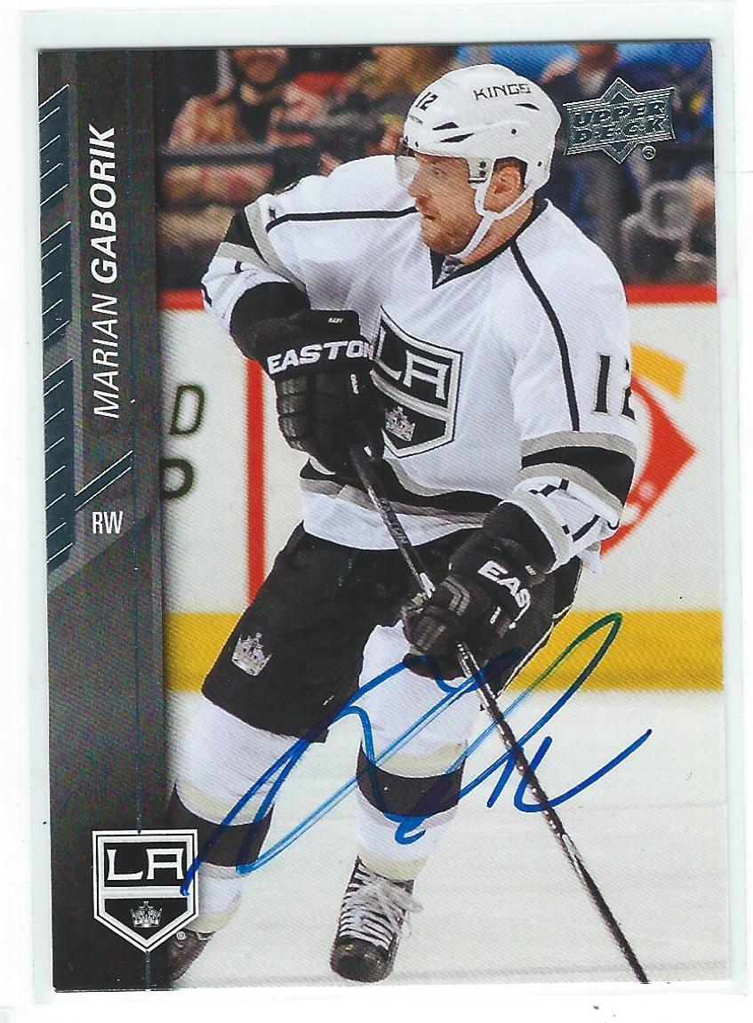 Marian Gaborik Signed 2015/16 Upper Deck Card #86