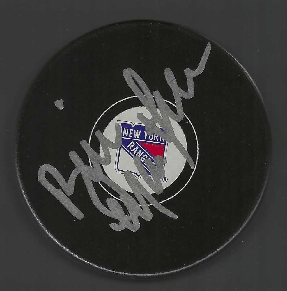 Brian MacLellan Signed New York Rangers Puck
