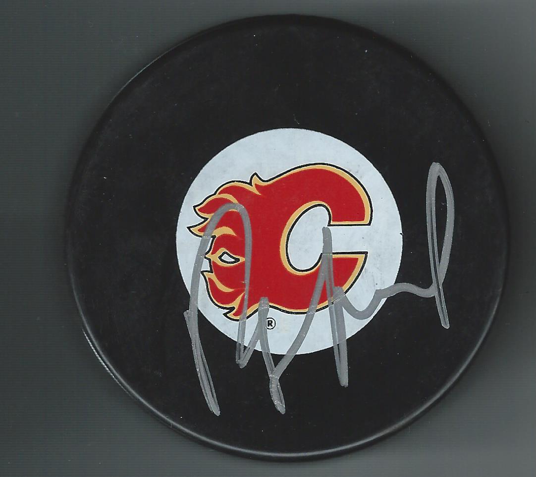 Ray Sheppard Signed Calgary Flames Puck