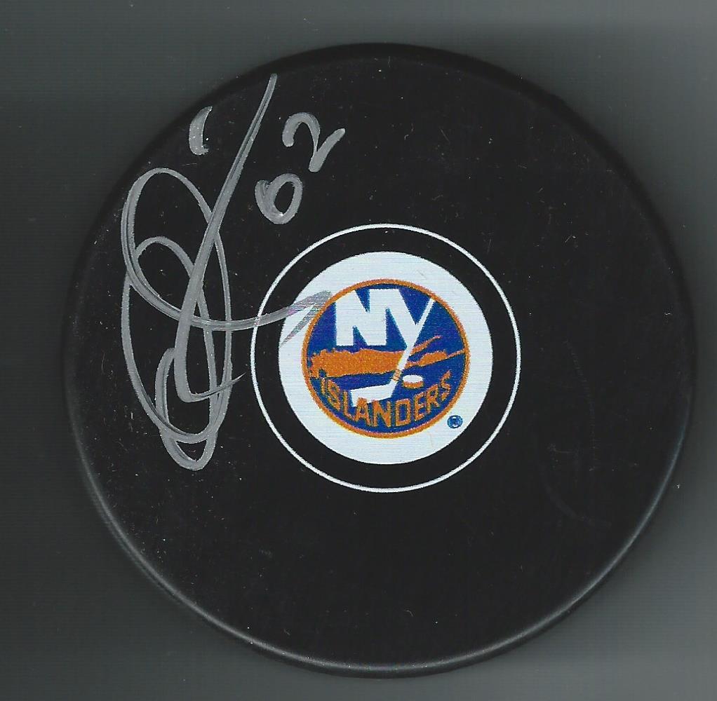 Olli Jokinen Signed New York Islanders Puck