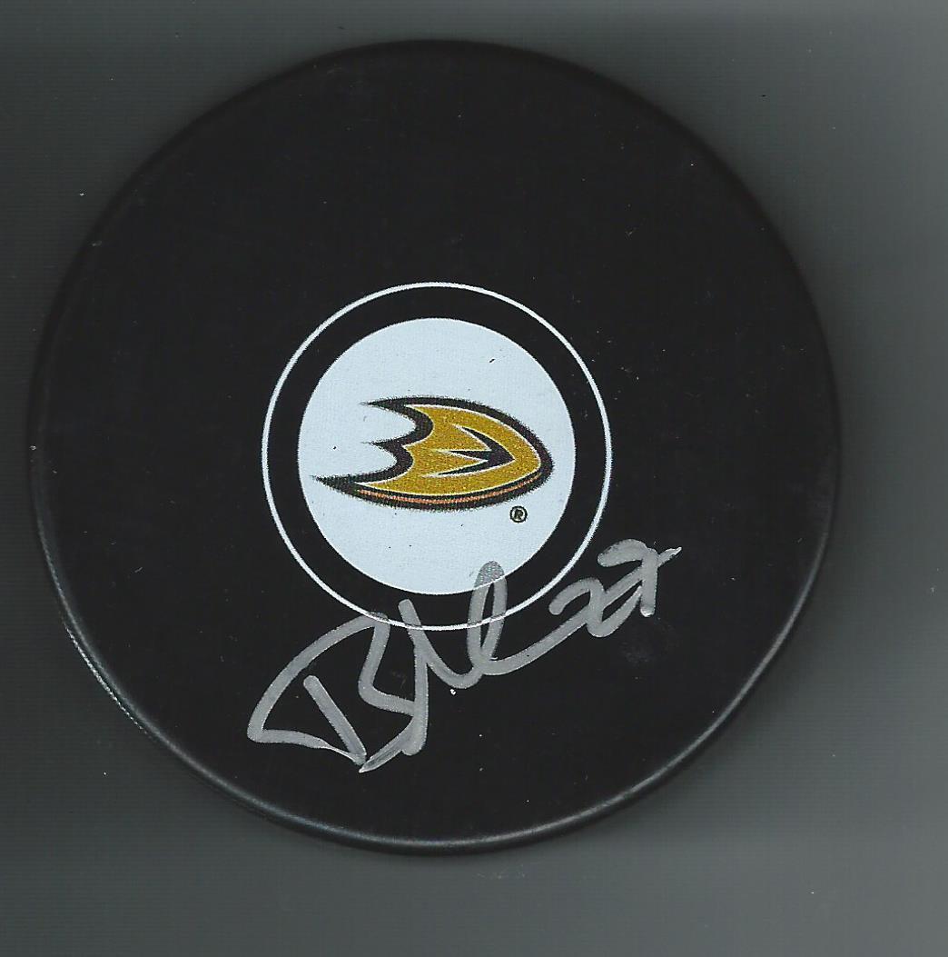 Brian Gibbons Signed Anaheim Ducks Puck