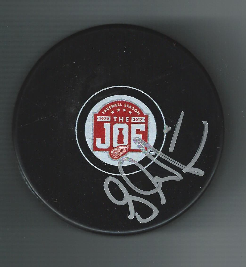 Greg Stefan Signed Detroit Red Wings Joe Louis Arena JLA Farewell Season Puck