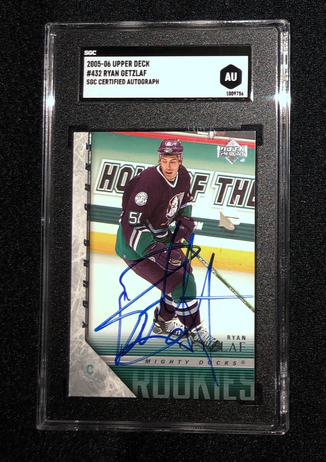 Ryan Getzlaf Signed 2005/06 Upper Deck Young Guns Rookie Card #432 SGC Certified