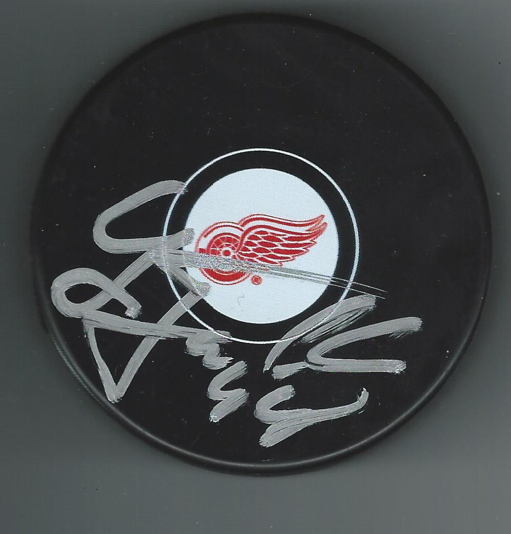 Libor Sulak Signed Detroit Red Wings Puck