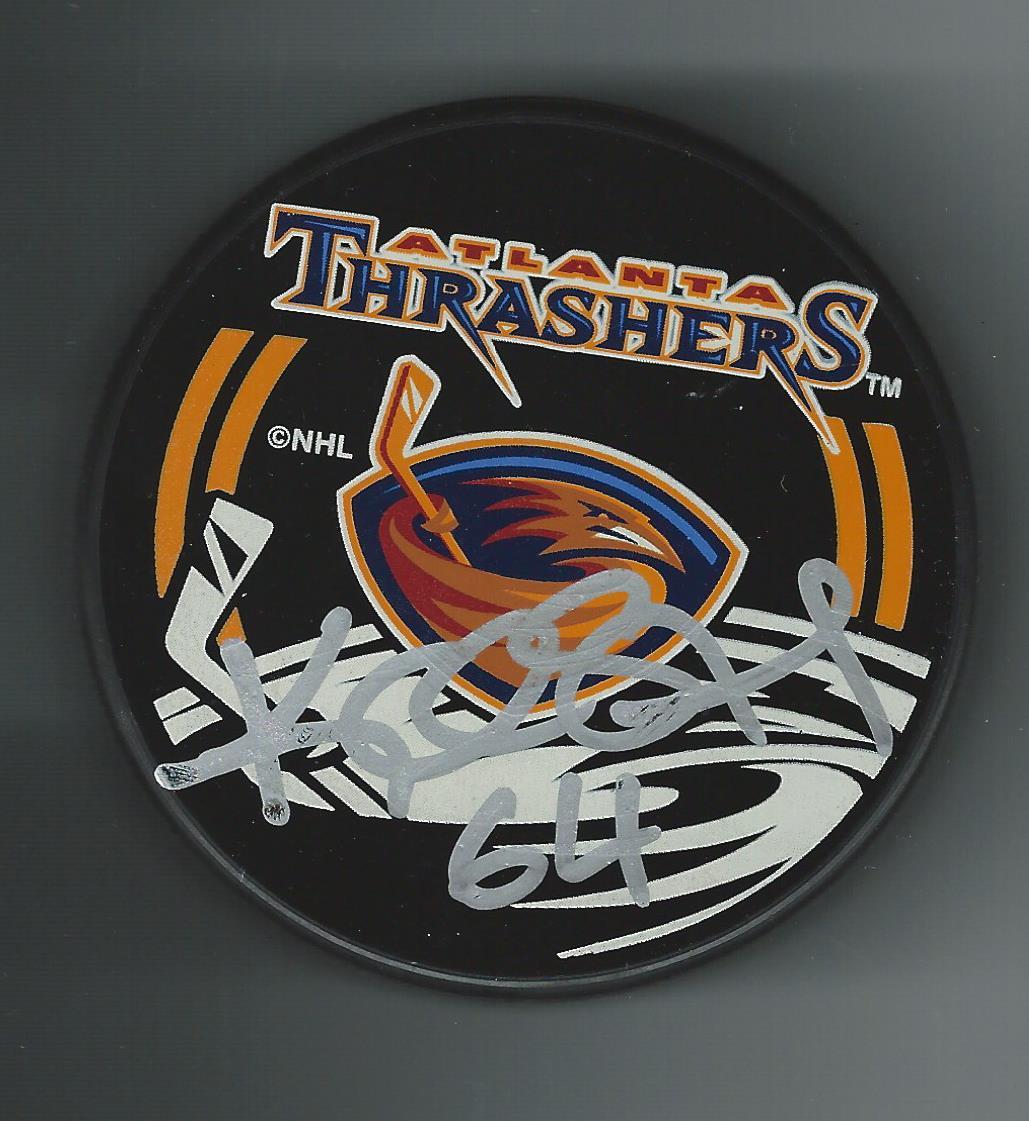 Karl Stewart Signed Atlanta Thrashers Souvenir Puck