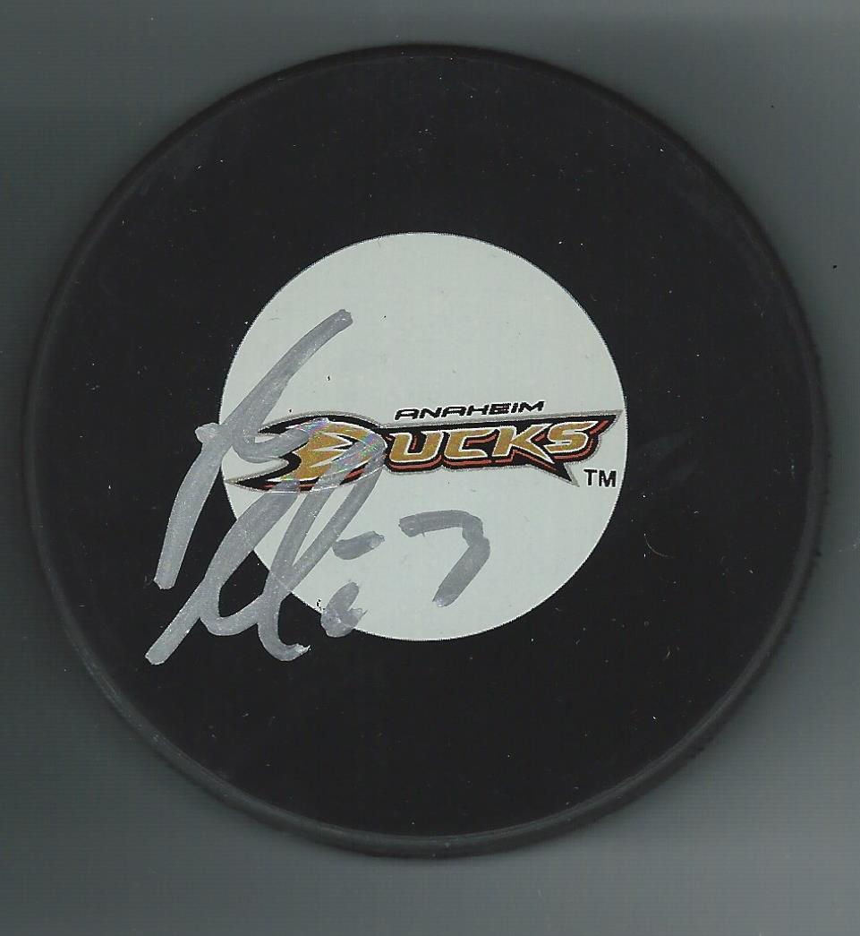 Francois Beauchemin Signed Anaheim Ducks Puck