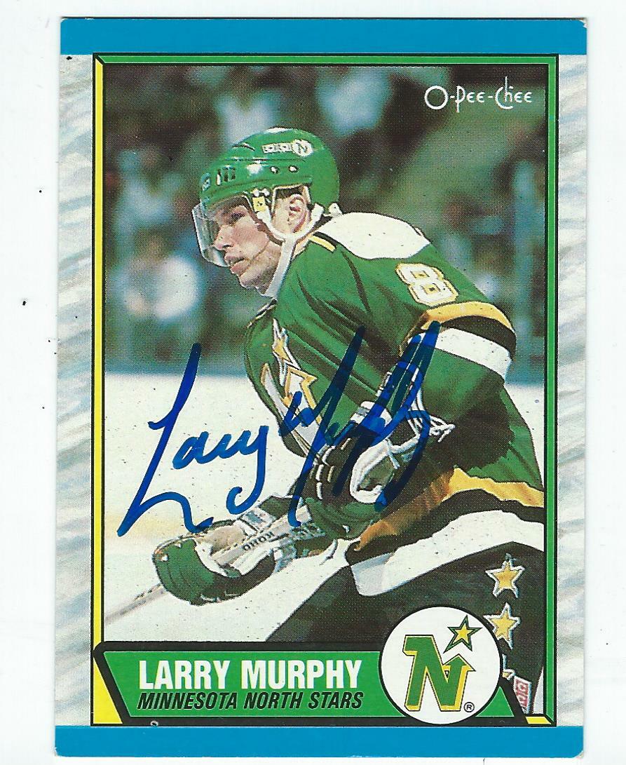 Larry Murphy Signed 1989/90 O-Pee-Chee Card #128