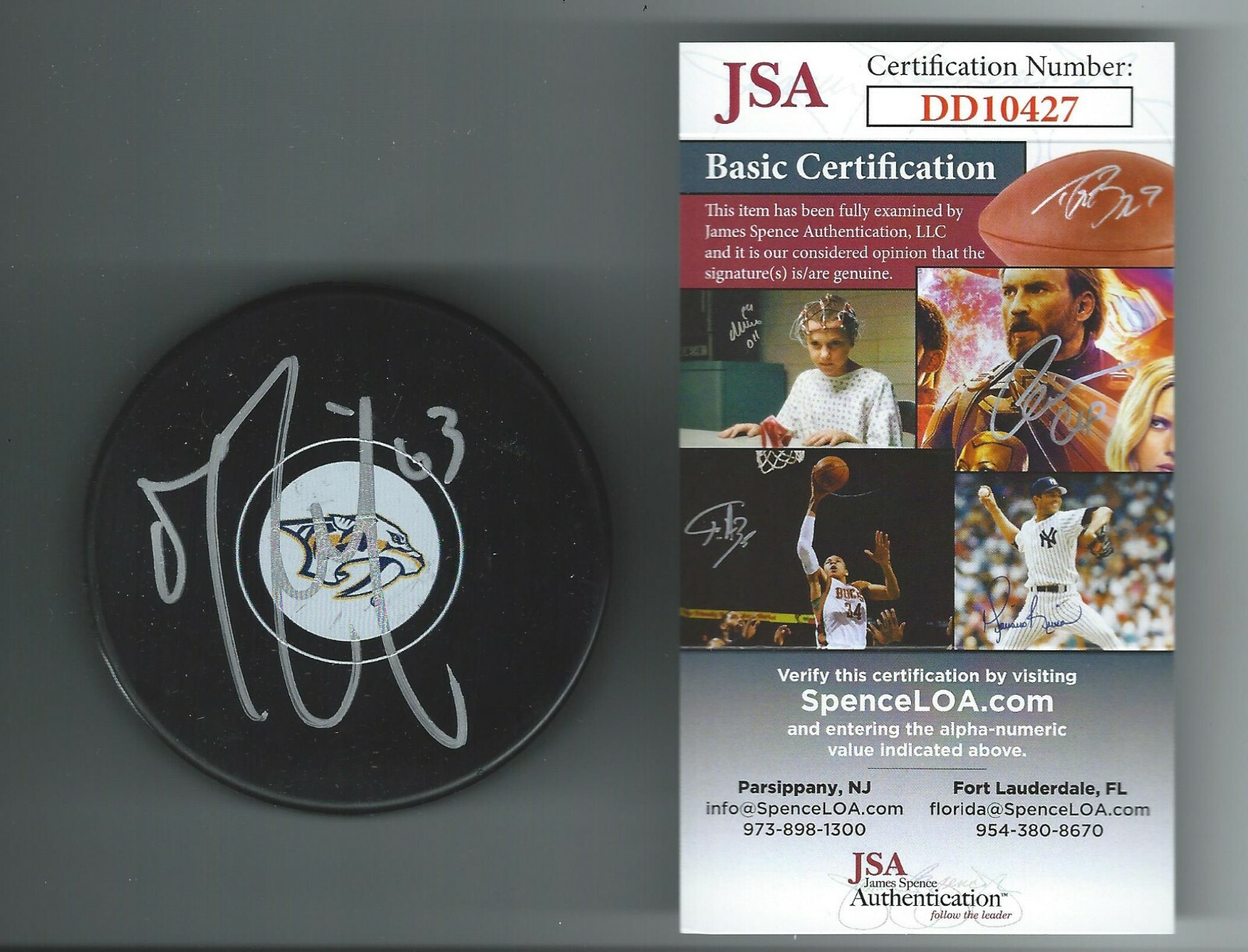 Mike Ribeiro Signed Nashville Predators Puck JSA COA DD10427