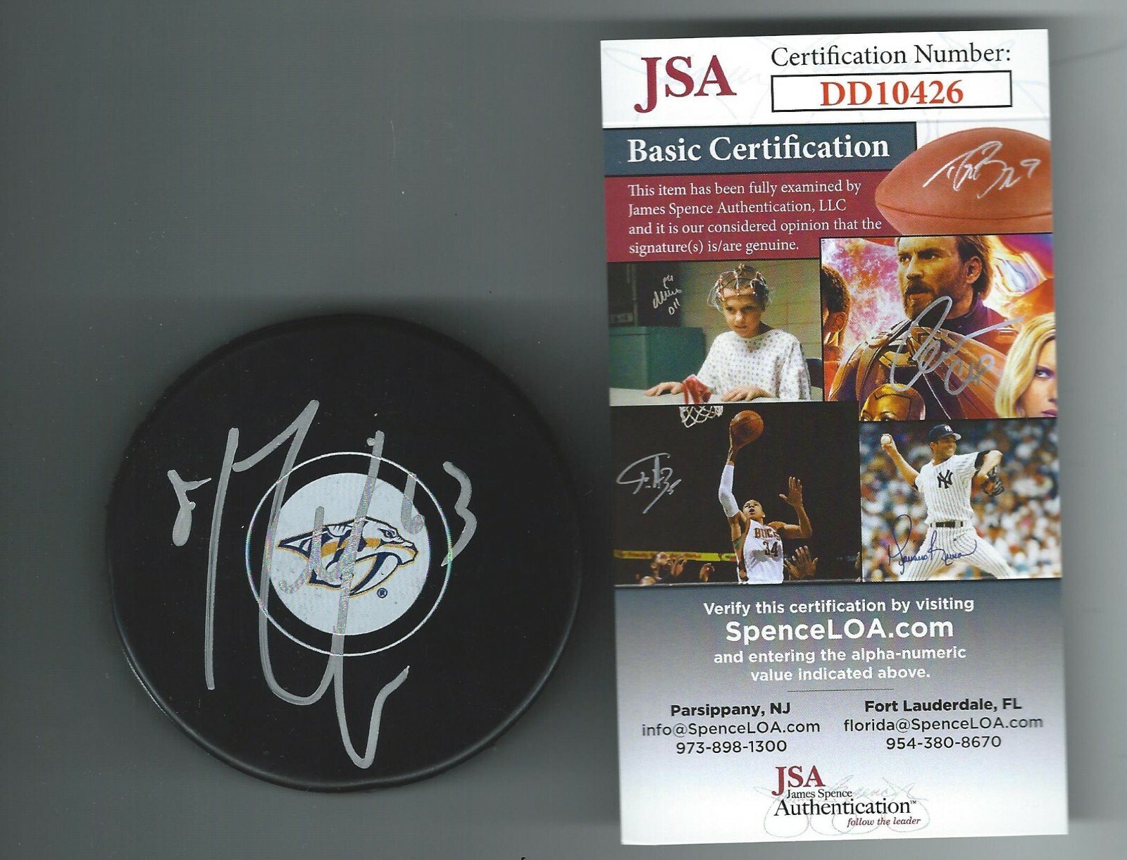 Mike Ribeiro Signed Nashville Predators Puck JSA COA DD10426