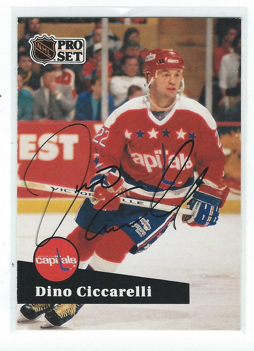 Dino Ciccarelli Signed 1991/92 Pro Set Card #258