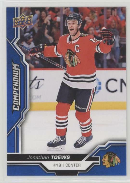 Chicago Blackhawks 2018-19 Upper Deck Compendium Blue Parallel 16 Card Team Set