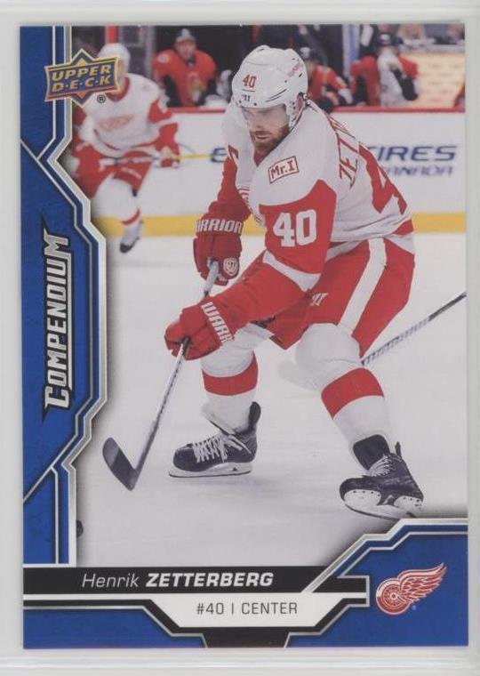 Detroit Red Wings 2018-19 Upper Deck Compendium Blue Parallel Card Team Set